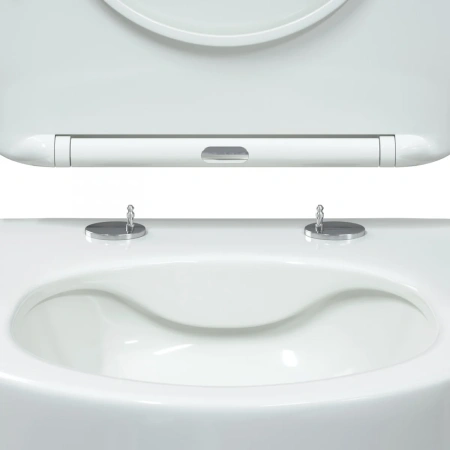 Унитаз BERGES подвесной VENTAS Rimless 49 см, сиденье дюропласт Ventas Slim SO, микролифт, быстросъё