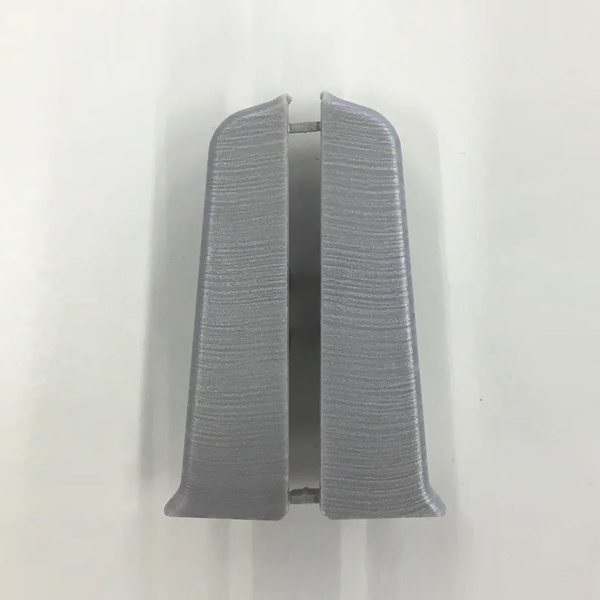 Торцевые (пара) для плинтуса 70мм "Деконика", 186 Алюминий