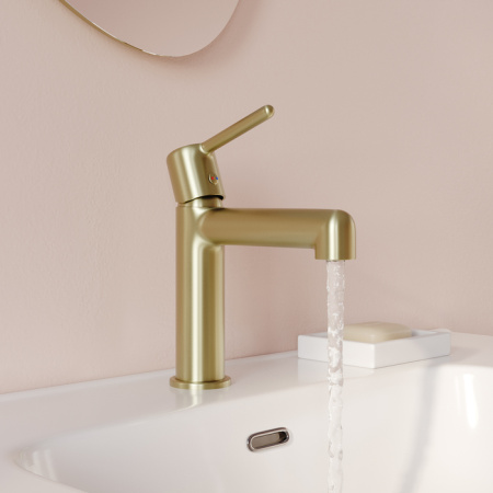 Cмеситель д/р, золотой матовый, Aiger, IDDIS, AIGMG00i01