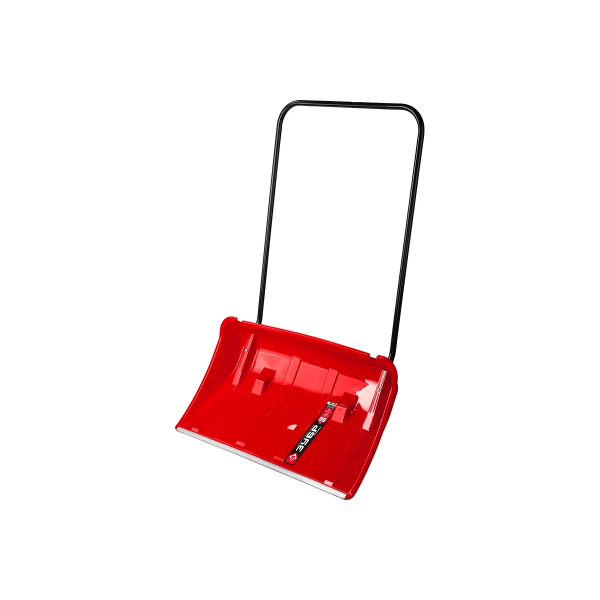 Движок снеговой (скрепер) ПОЛЮС 860 мм, пластиковый ковш, с алюминиевой планкой, на колесиках ЗУБР (