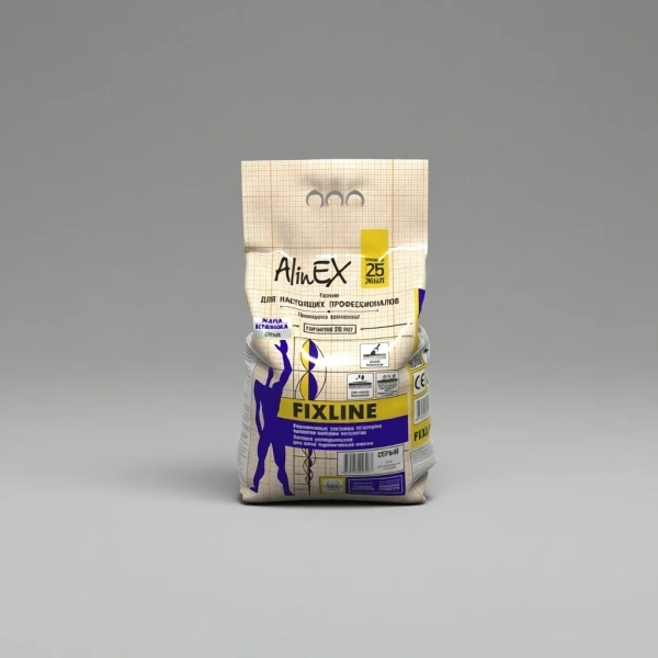 Затирка AlinEX FIXLINE, 4 кг белая, для швов плитки