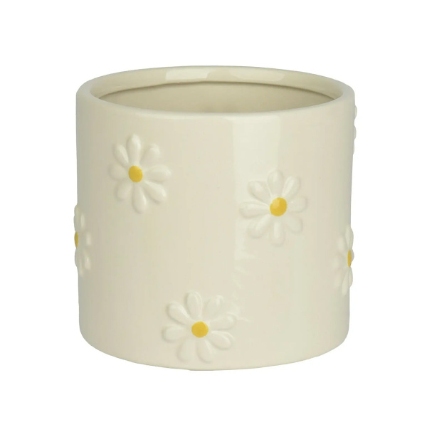 Ваза доломит Decoris Маргаритки 15,2х13,1 см 891396 Kmg