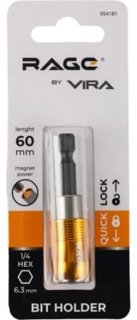 Держатель для бит QUICK LOCK 60 мм RAGE by VIRA (554181)