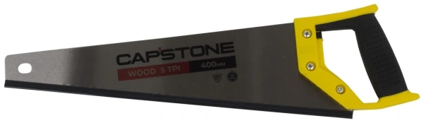 Ножовка по дереву CAPSTONE 95211-5-400, 2-комп. пластиковая ручка, 3D-заточка, закал.зуб, 5TPI,400мм
