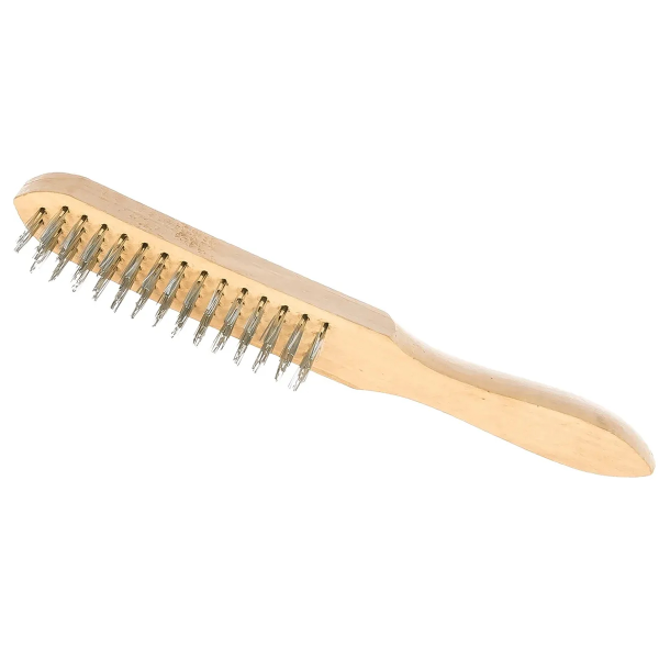 Щетка 6-рядная металлическая с деревянной ручкой// SPARTA