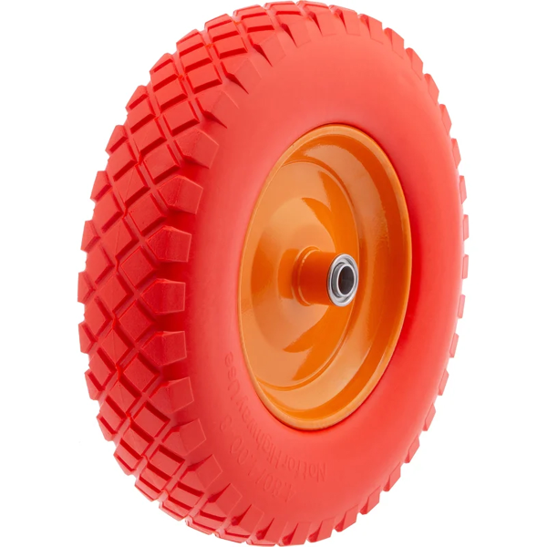 Колесо полиуретановое 4.80/4-8, длина оси 90мм, подшипник 20мм//Palisad