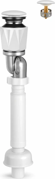 Сифон для раковины с сухим затвором и донным клапаном, хром Baoleelai BLL-N1130A