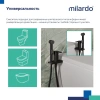 Смеситель Milardo Tidy, 001BL00M08 с гигиеническим душем с установкой на унитаз, черный матовый