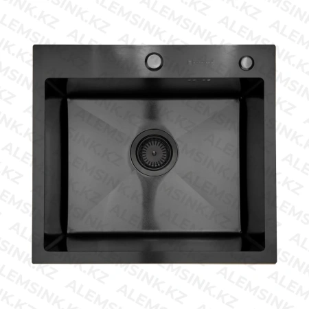 Мойка врезная SMARTECH BLACK ДЕКОР 500x450x225
