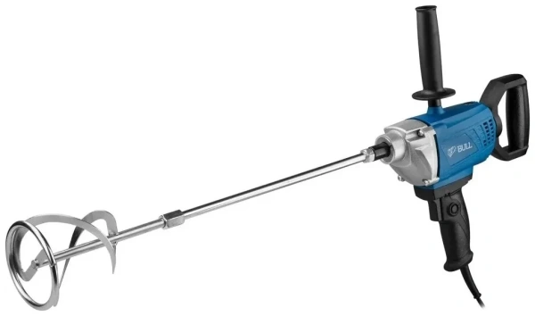 Миксер строительный BULL BM 1408 800 Вт, 1 скор., M14/M12, рег. об. + насадка