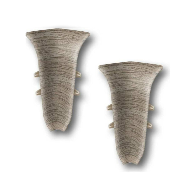 Угол внутренний для плинтуса 55мм "Идеал Классик", 205 Дуб капучино