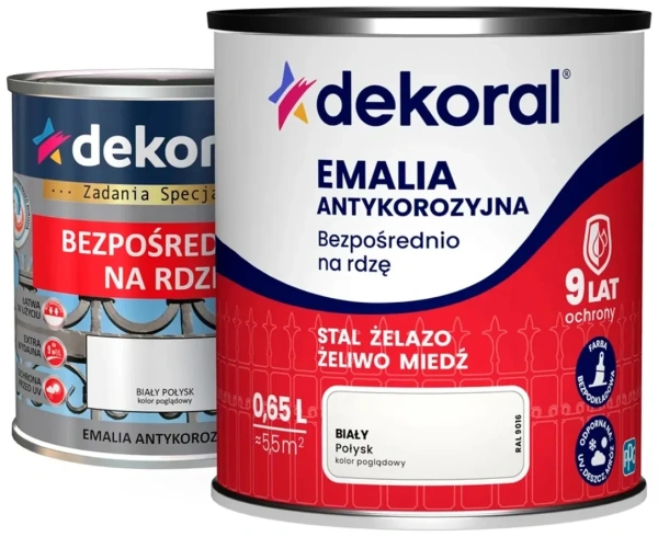 Dekoral Эмаль антикоррозионная прямо на ржавчину черный глянцевый  0,65л