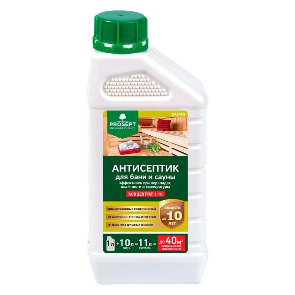 PROSEPT SAUNA - Антисептик для бань и саун концентрат 1:10, 1л.