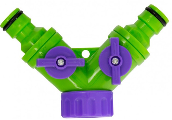 Разветвитель 2- х канальный, регулируемый, со штуцерами// Palisad