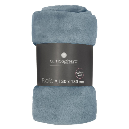 Плед Atmosphera 130х180 см фланель синий 156047O