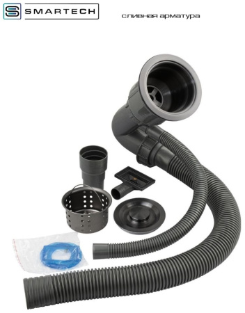 Мойка врезная SMARTECH BLACK 600x450x225