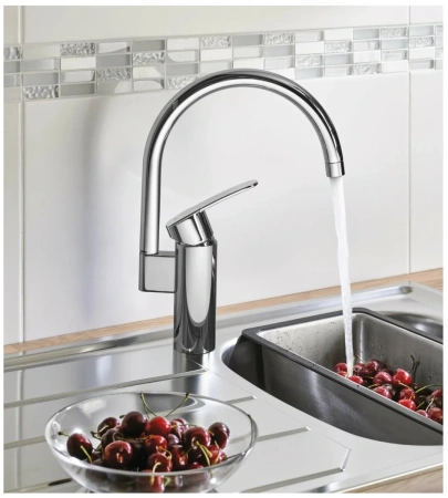 Смеситель д/к  Grohe Wave Cosmopolitan однорычажный, хром 32449001