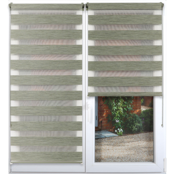 Штора рулонная день-ночь 150х180 см печатный зеленый 3525150180508