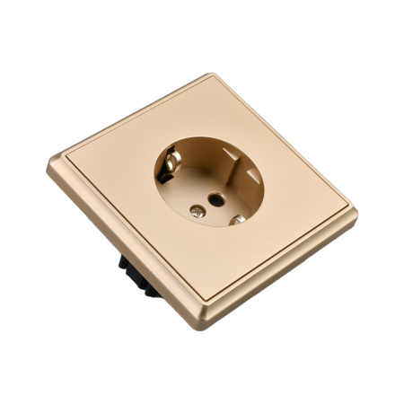 Розетка Brilliant E2-109-2 с/з золото
