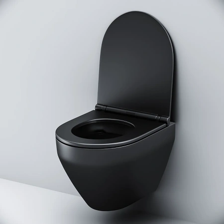 Унитаз подвесной AM.PM C701700MBSC Spirit V2.0  FlashClean с сиденьем микролифт, черн мат,