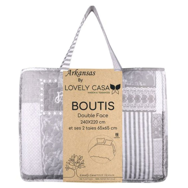 Покрывало STOF 240х220 см + 2 наволочки, серый P47118001