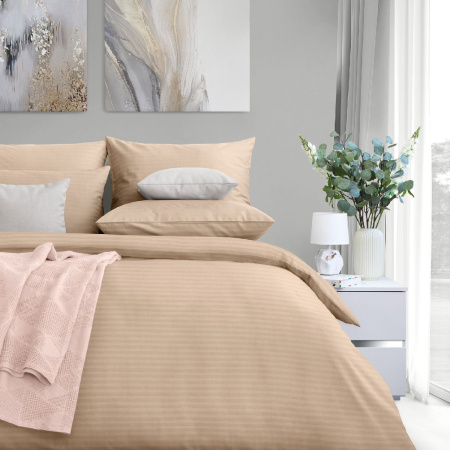 Комплект постельного белья Verossa Stripe Bronze 2 сп нав 70х70 см 747396