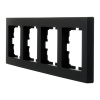 Рамка VESNA 742-4200-149 4-ая горизантальная черная матовая