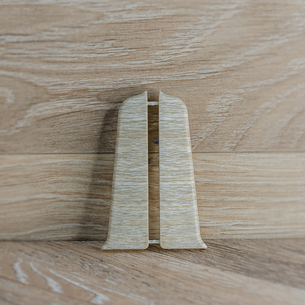 Торцевые (пара) для плинтуса 85мм "Деконика", 294 Орех антик