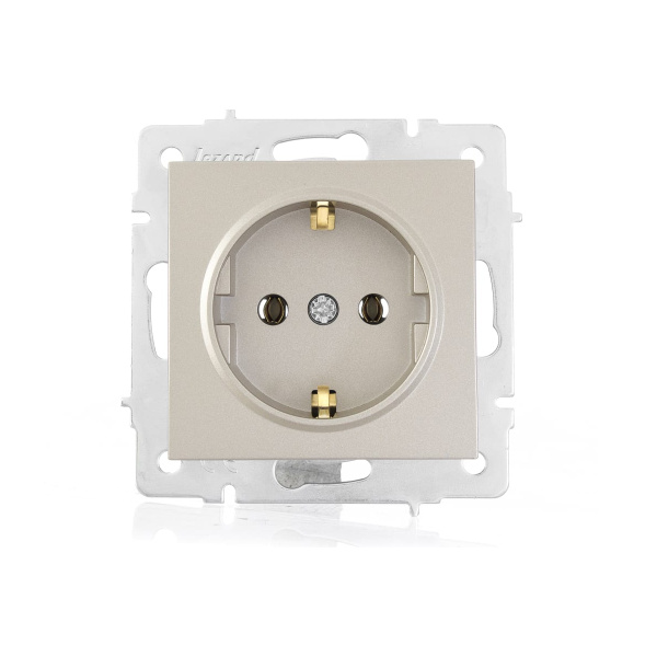 Розетка VESNA 742-3788-122B с/з бакалит титан (механизм)