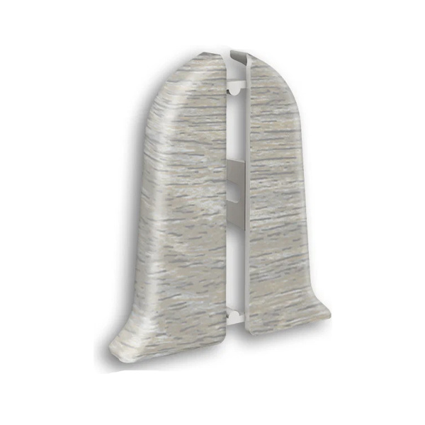 Торцевые (пара) для плинтуса 55мм "Идеал Классик", 253 Ясень серый