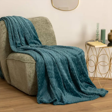 Плед Atmosphera Ромб 125х150 см бирюзовый 164044Q