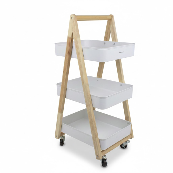 Этажерка универсальная DH 3 полки 43,2х35,3х87,7 см на колесах ZYB170