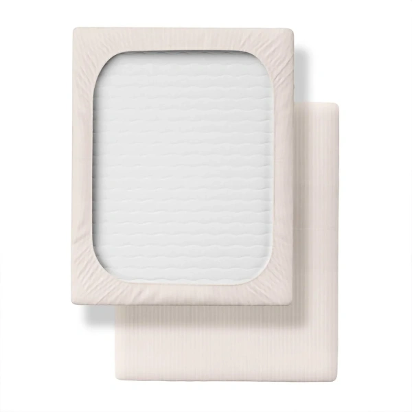 Простыня Verossa Stripe 180х215см Antique White 925728