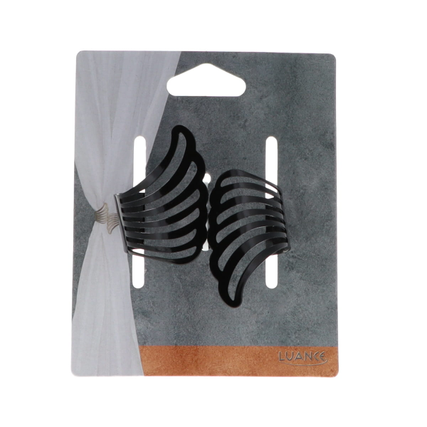 Держатель для штор Luance Angel глянцевый черный 2400395