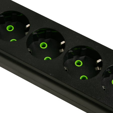 Удлинитель сетевой 2 м F25U 5 розеток,  3 usb разъема(черный)