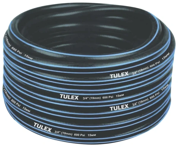 Шланг TULEX 0112-3/4-25 поливочный, армированный 3-х слойный ПВХ, 2.5мм, 3/4"x25м