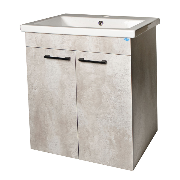 Тумба Neo Breeze 60, напольная, 2 двери, цемент