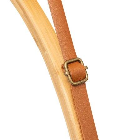 Зеркало настенное круглое 50 см на ремнях, бамбук 206971