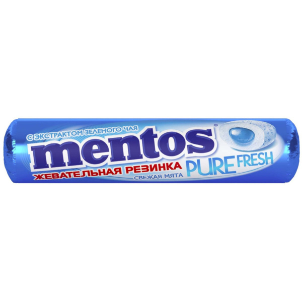 Mentos жевательная резинка Pure Fresh Fruit Roll Fresh Mint 15,5г