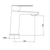 Смеситель д/р GROSS AQUA 6280545C Scandi