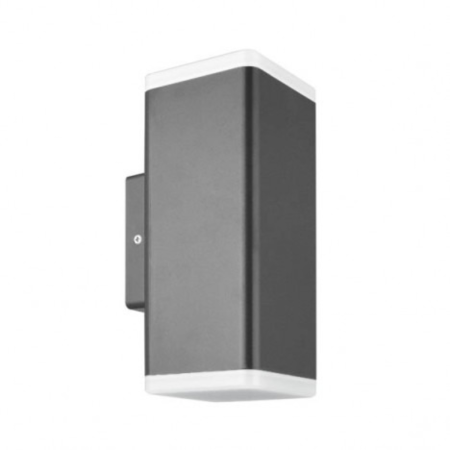 Светильник настенный уличный VT/ADRIA-SQL2/2x4W/SMD/40K/D7*H20CM/IP54/ANTR/OUTW