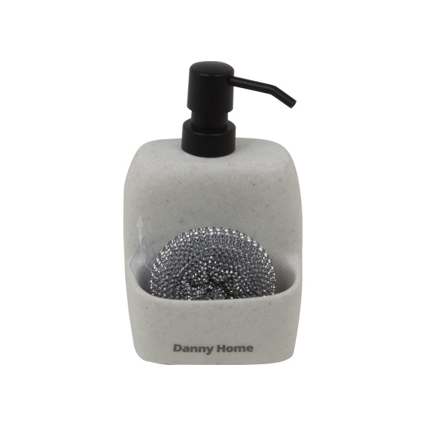 Диспенсер для моющего средства с подставкой для губки 9,5х11х19,5см ZYB218