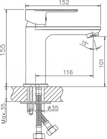 Смеситель д/р HAIBA HB10505-3 графит