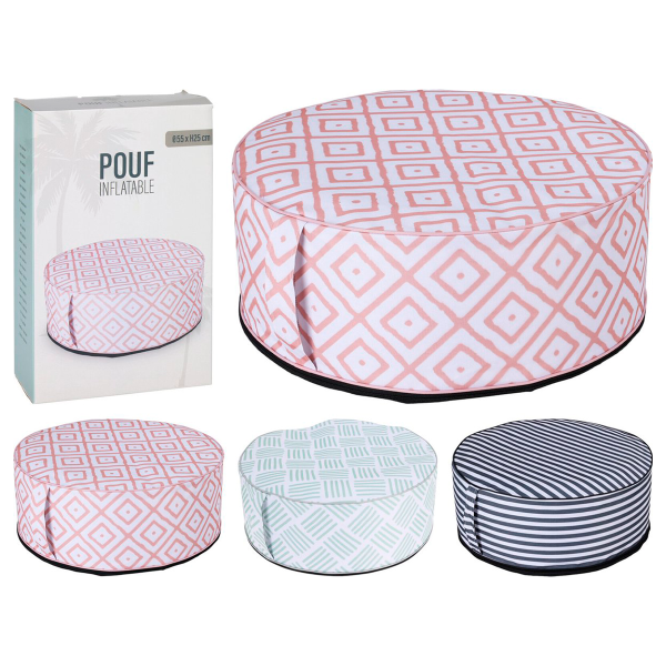 Пуф надувной 55х25 см 3 цвета в ассортименте 170491340 К