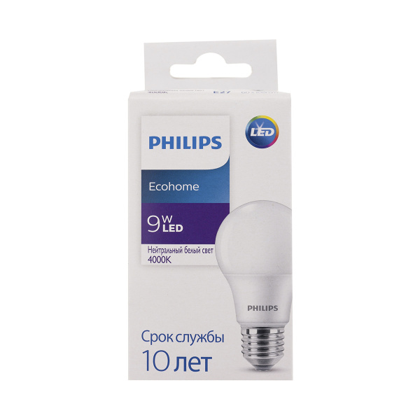 Лампа Philips Ecohome LED Bulb 9W 720lm E27 840 RCA