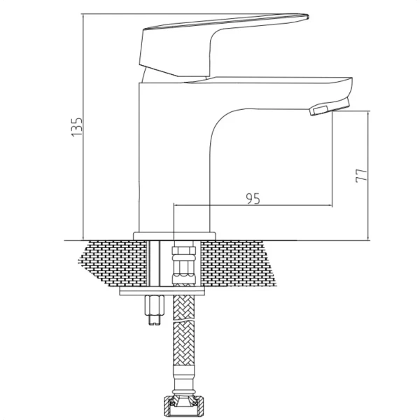 Смеситель д/р Gross Aqua Flat 6225520C