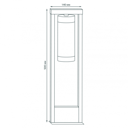 Светильник садово-парковый Gauss Enigma настенный архитектурный, GU10, 100*105*155mm, 170-240V / 50H
