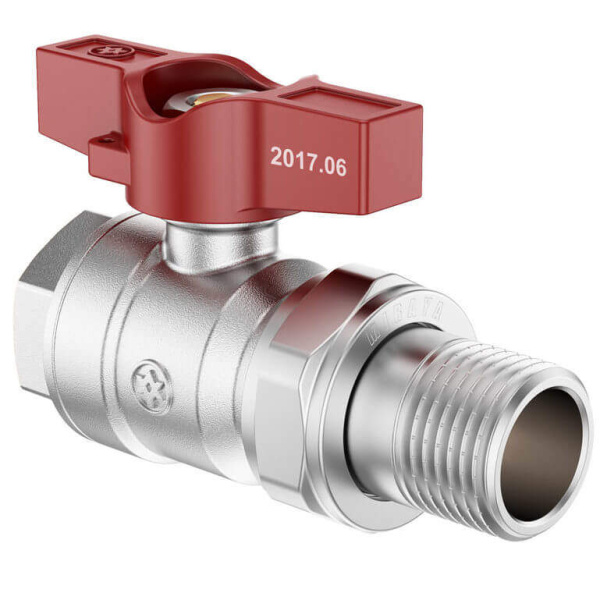 Кран шаровый с полусгоном "Miraya" series "B" (20) 3/4 г-ш рукоятка-"бабочка" арт.104102