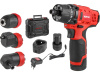 Дрель-шуруповерт аккумуляторный WORTEX BD 1215 LiSET в чем. + 2 насадки, 12 В, 30 Н*м, 2х1.5 А*ч, БЗ