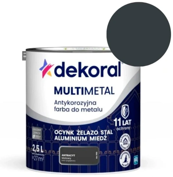 Dekoral Антикорроз. краска Multimetal антрацит 2,5л